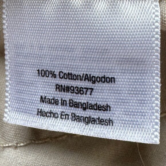 St. John’s Bay Women’s Cargo Capri Pants Khaki Drawstring Leg Tie Cotton Size 12 - Picture 9 of 9